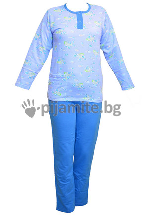 Дамска пижама ВАТА, дълъг ръкав,2 копчета 132
